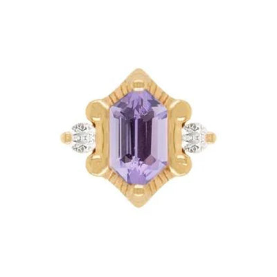 threadless: "Reyna" End in Gold with Amethyst & CZ's