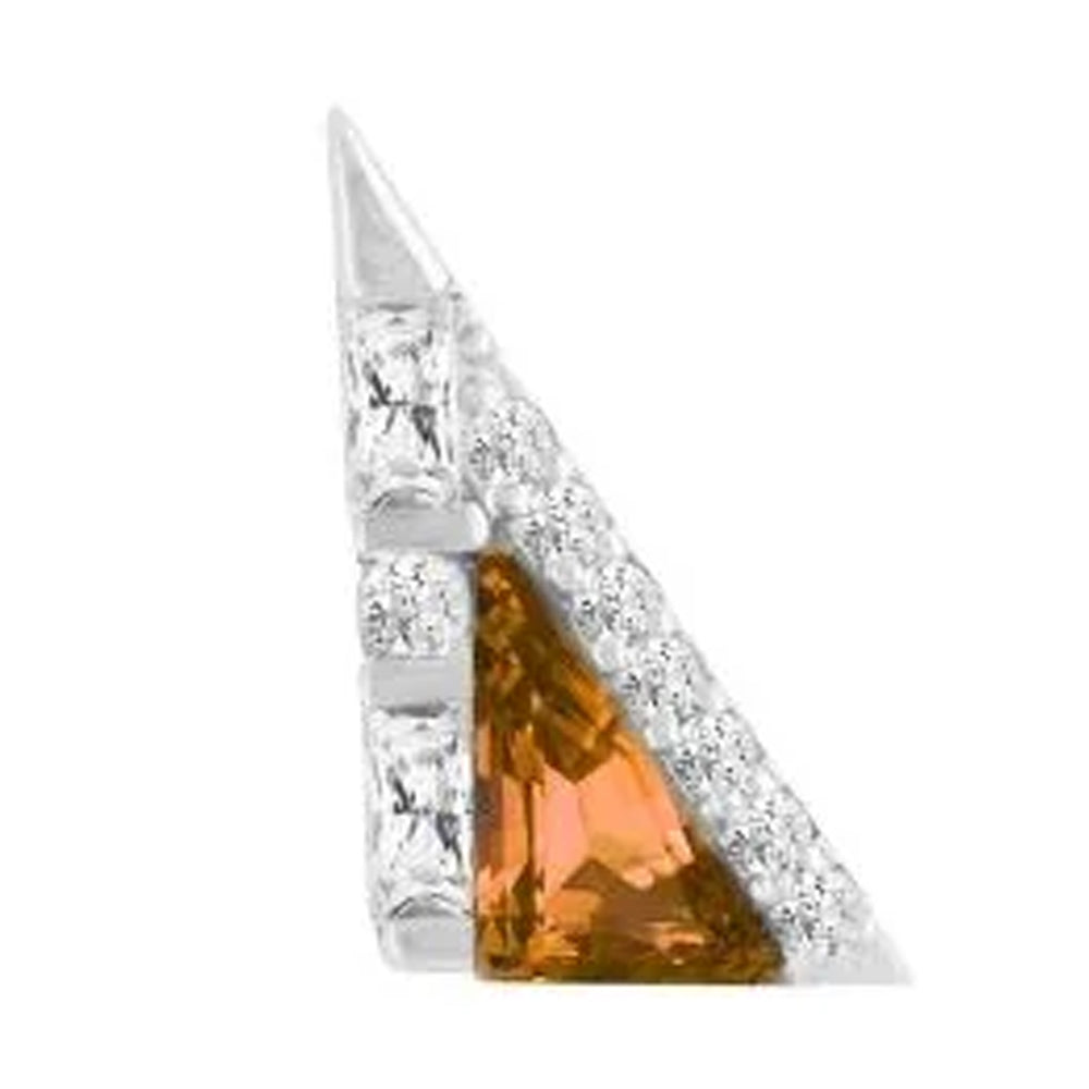threadless: "Transmission" End in Gold with Orange Garnet & CZ's