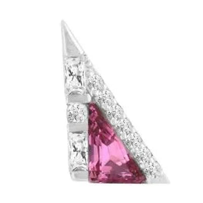 threadless: "Transmission" End in Gold with Pink Tourmaline & CZ's