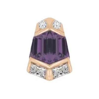 threadless: "Vera" End in Gold with Amethyst & CZ's