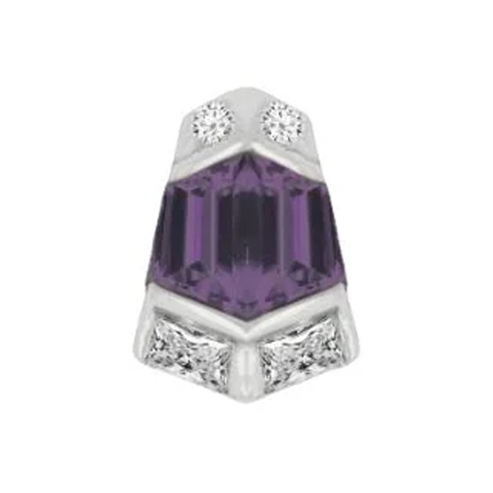 threadless: "Vera" End in Gold with Amethyst & CZ's