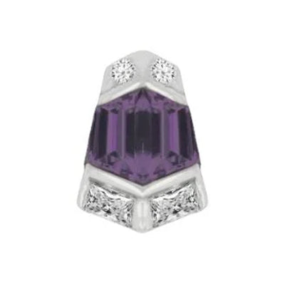 threadless: "Vera" End in Gold with Amethyst & CZ's