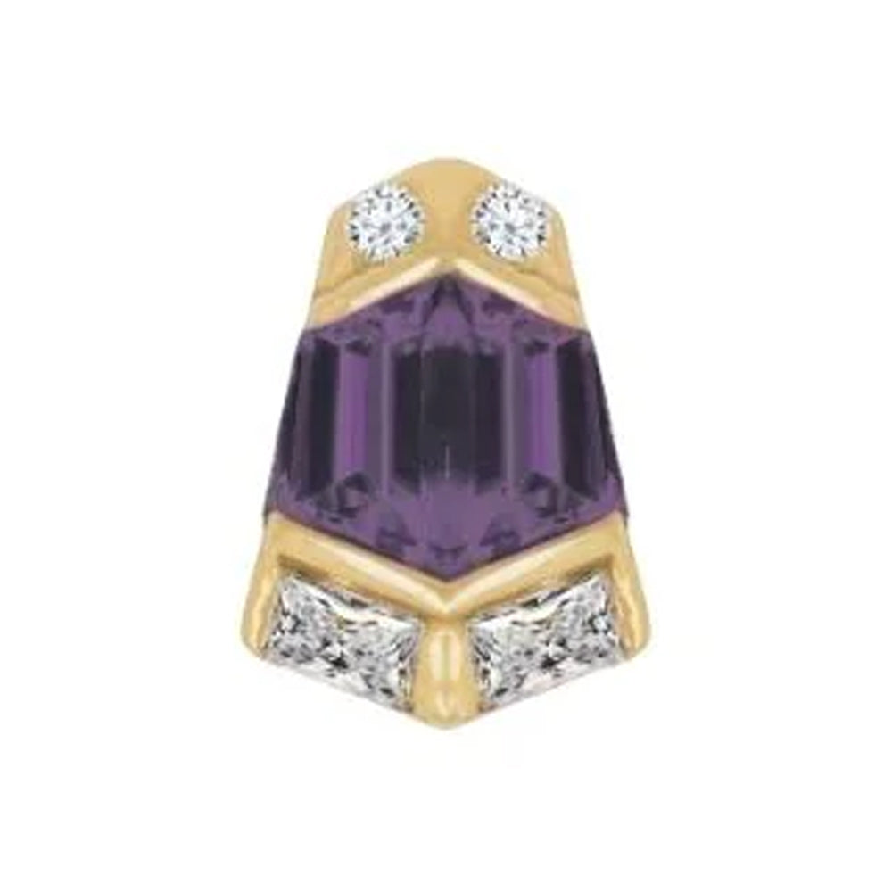 threadless: "Vera" End in Gold with Amethyst & CZ's