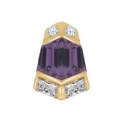 threadless: "Vera" End in Gold with Amethyst & CZ's