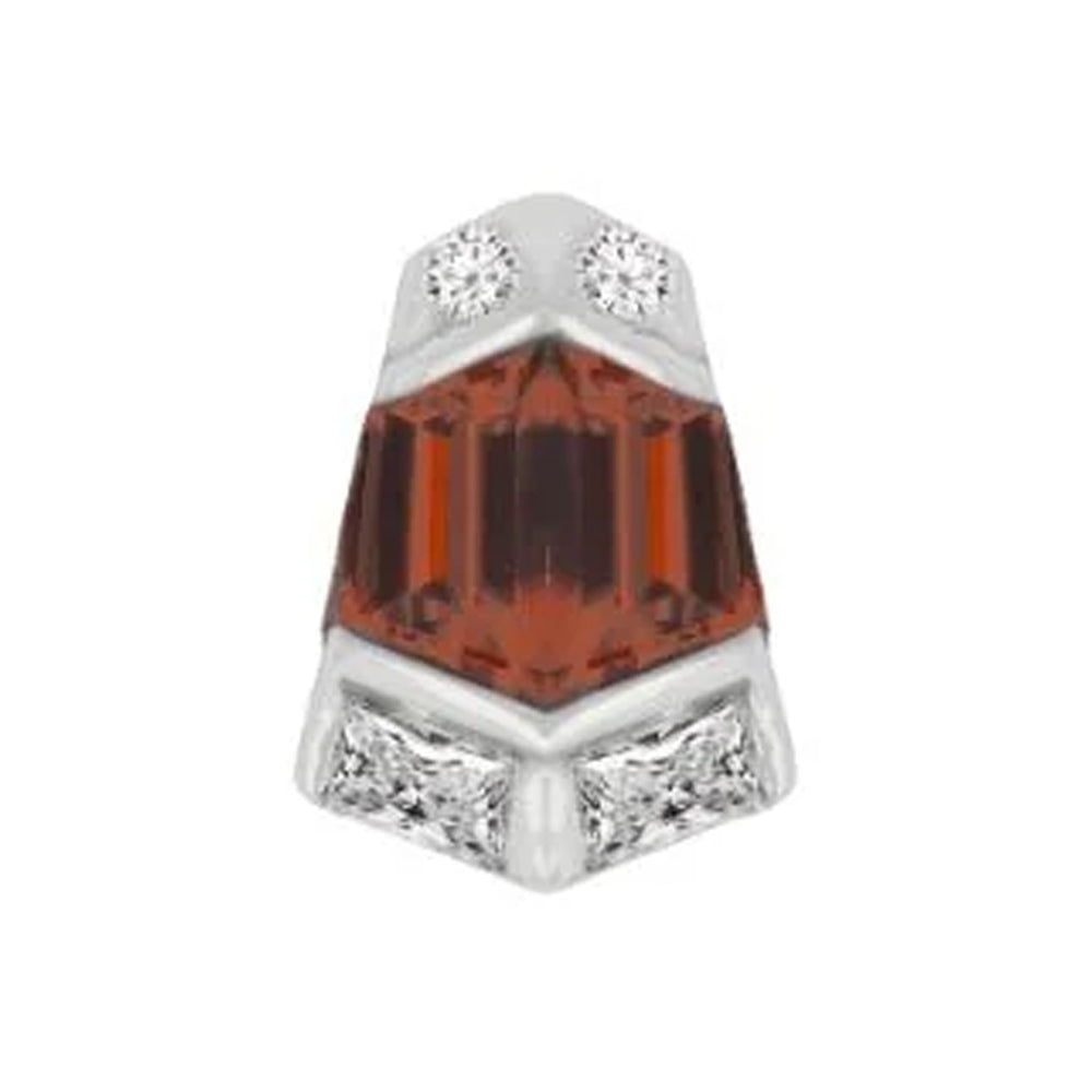 threadless: "Vera" End in Gold with Garnet & CZ's