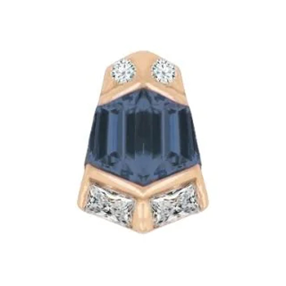 threadless: "Vera" End in Gold with London Blue Topaz & CZ's