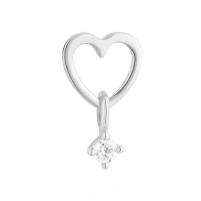 threadless: "Loves It" End with Dangle in Gold with White CZ