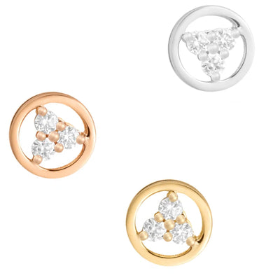 threadless: "Inner Circle" End in Gold with Moissanite