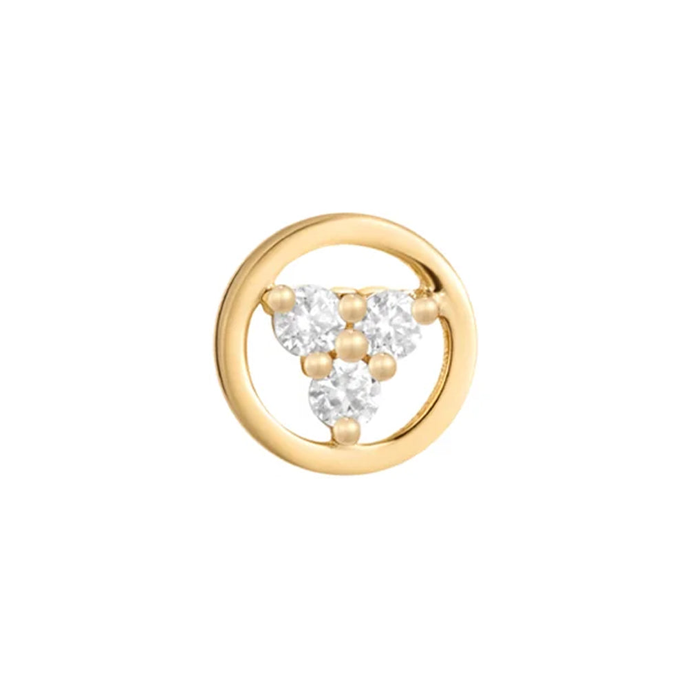 threadless: "Inner Circle" End in Gold with Moissanite