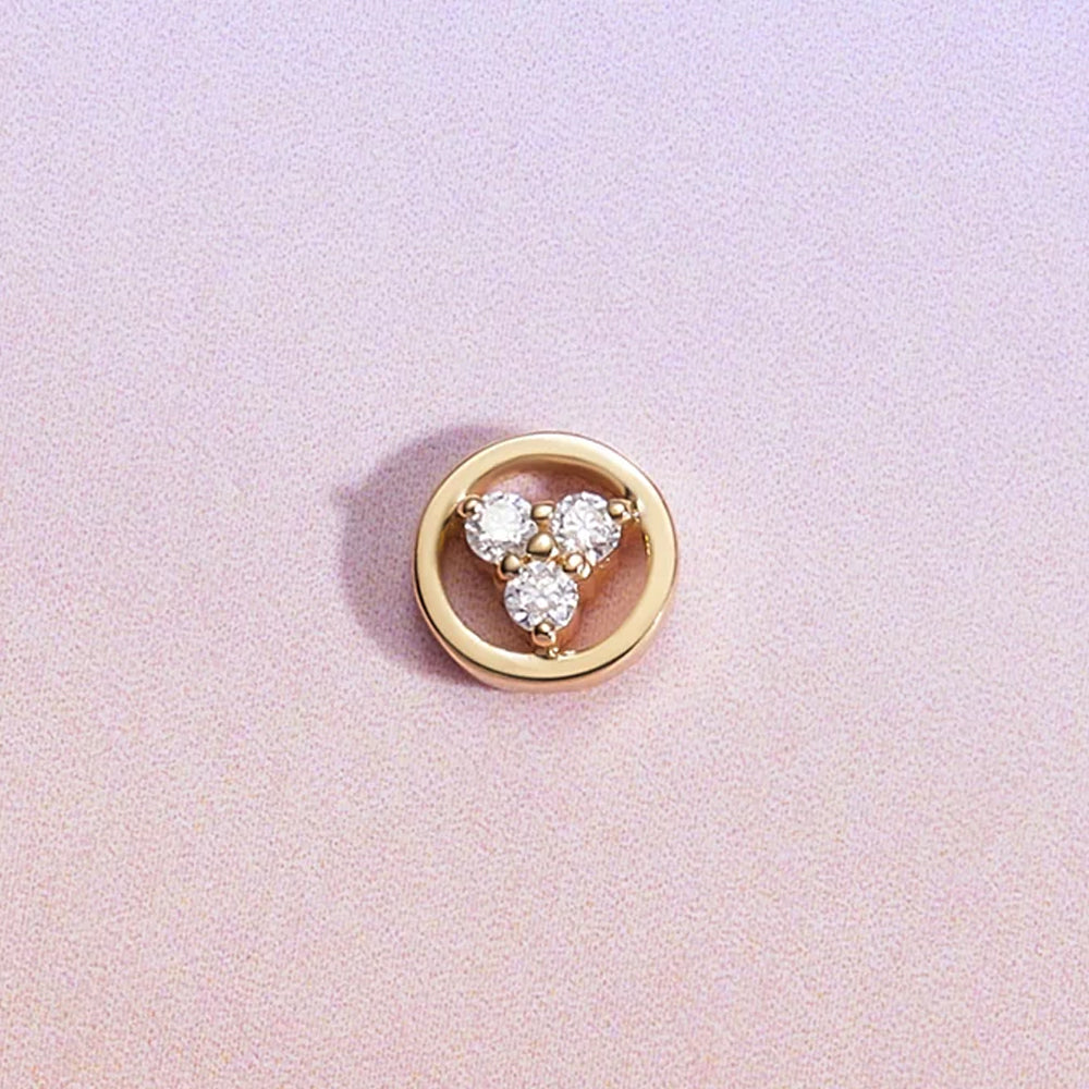 threadless: "Inner Circle" End in Gold with Moissanite