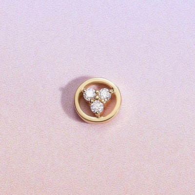 threadless: "Inner Circle" End in Gold with Moissanite