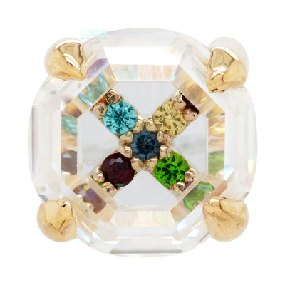 threadless: "Euphoria" End in Gold with Genuine Gemstones