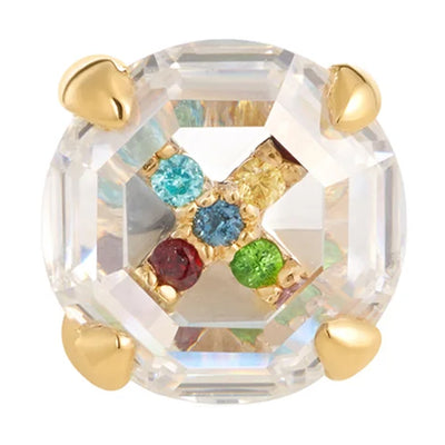 threadless: "Euphoria" End in Gold with Genuine Gemstones