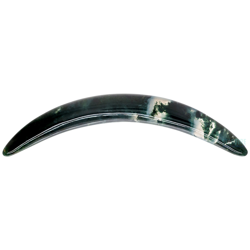 Stone Septum Tusk - Moss Agate
