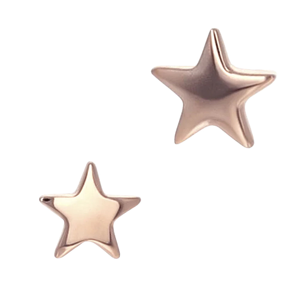 Star Threaded End in Gold