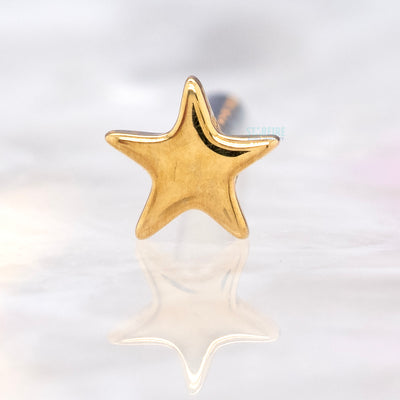 Star Threaded End in Gold