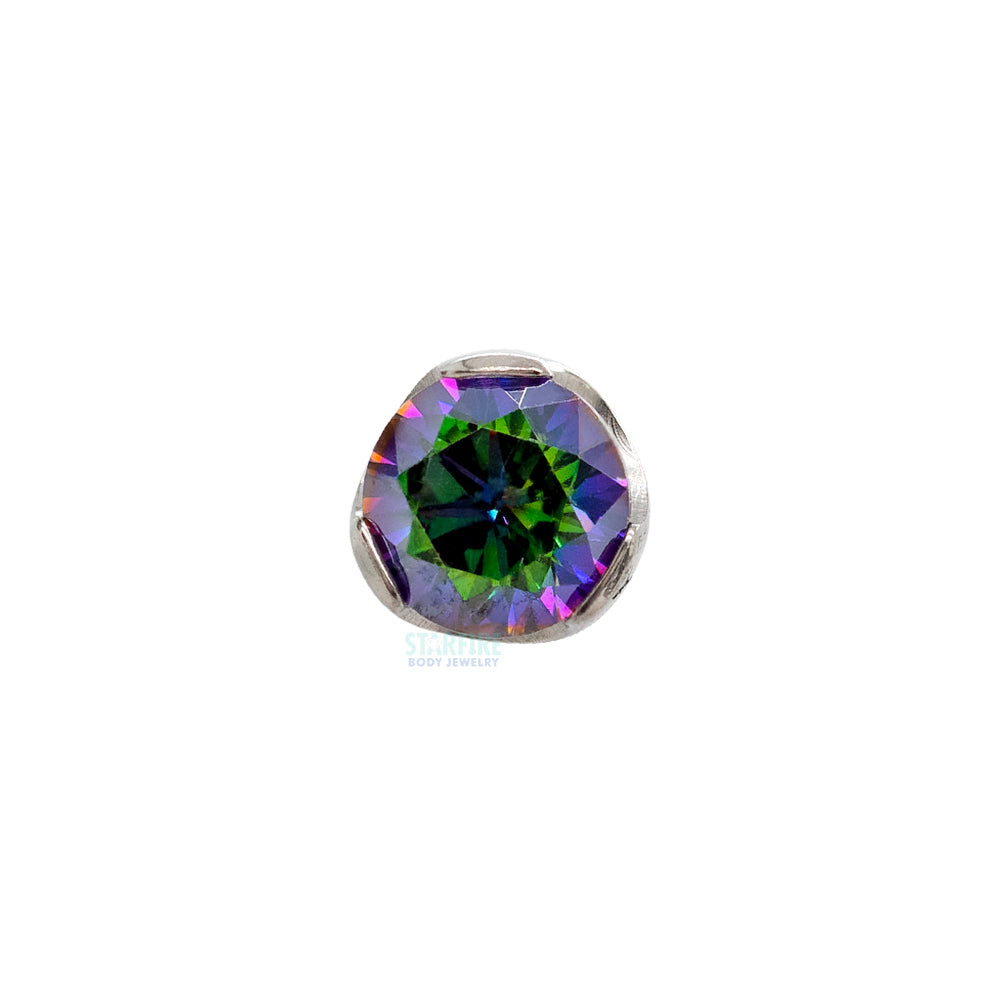 threadless: 3mm Prong-Set Gem End