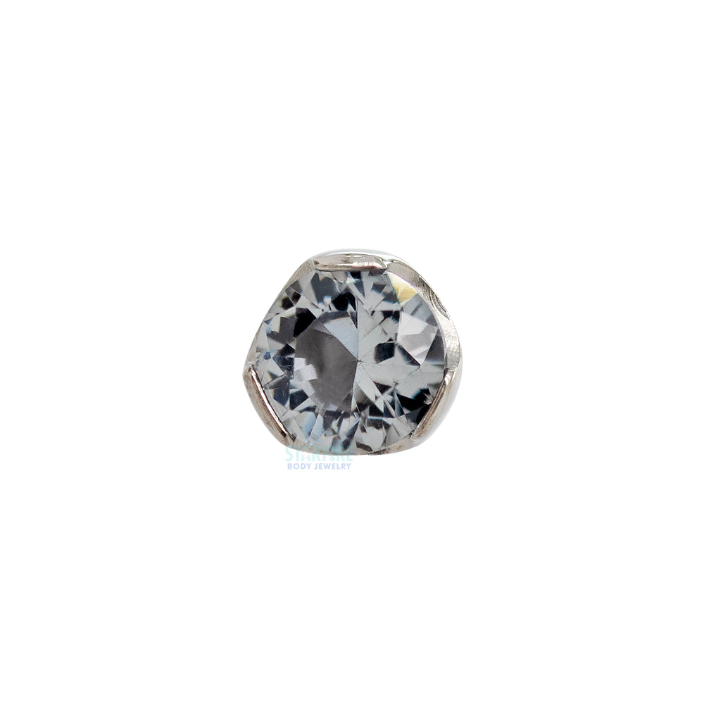 threadless: 3mm Prong-Set Gem End