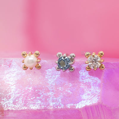 threadless: "Nancy" End in Gold with Gemstone