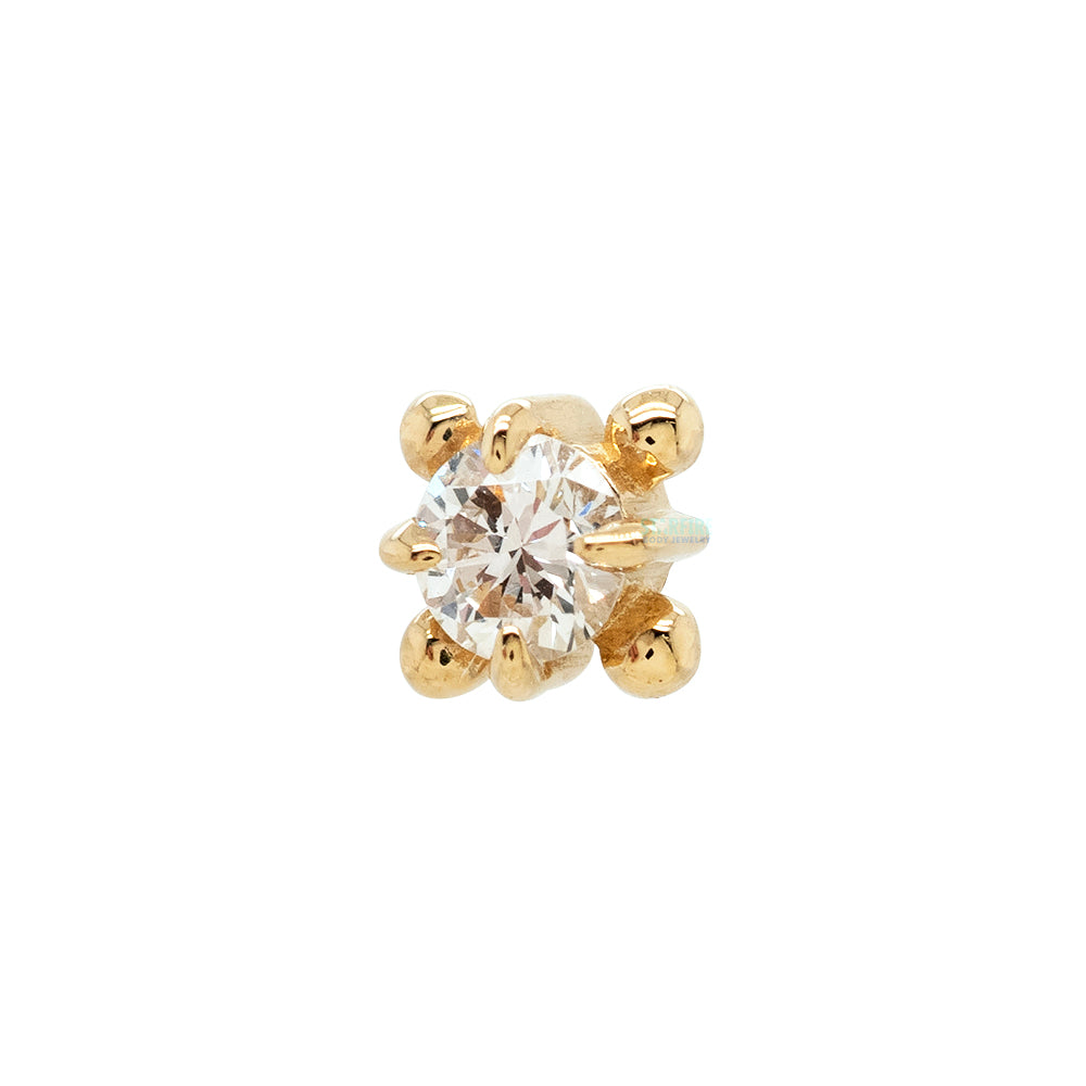 threadless: "Nancy" End in Gold with Gemstone