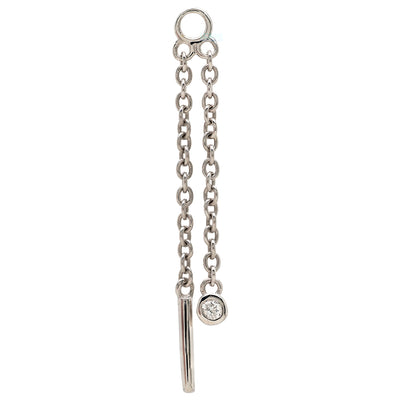 "Jetta" Chain Charm in Gold with Diamond