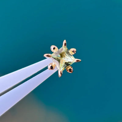 threadless: "Cassandra" End in Gold with Gemstone