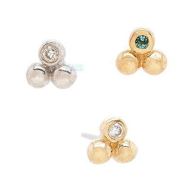 threadless: "Gela" End in Gold with Gemstone