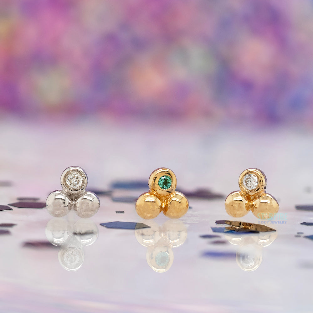 threadless: "Gela" End in Gold with Gemstone