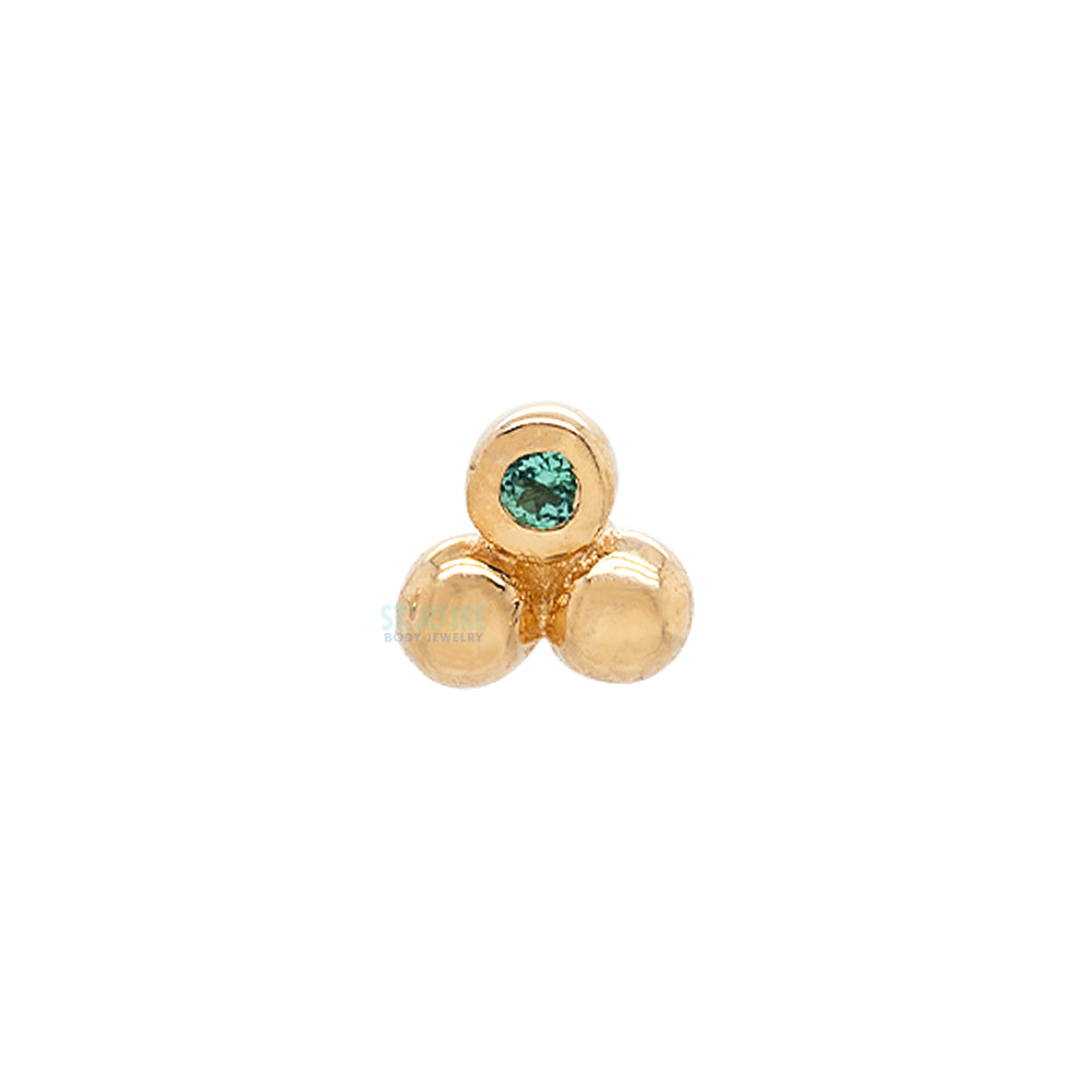threadless: "Gela" End in Gold with Gemstone
