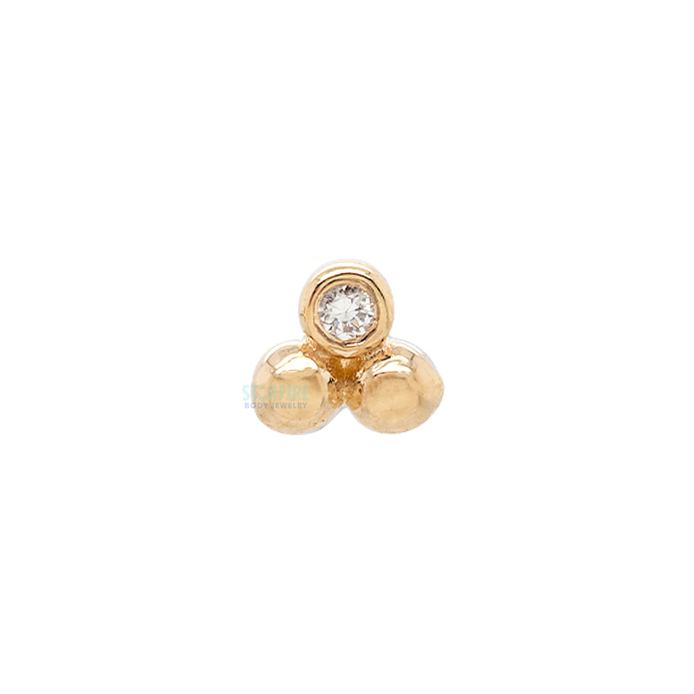 threadless: "Gela" End in Gold with Gemstone