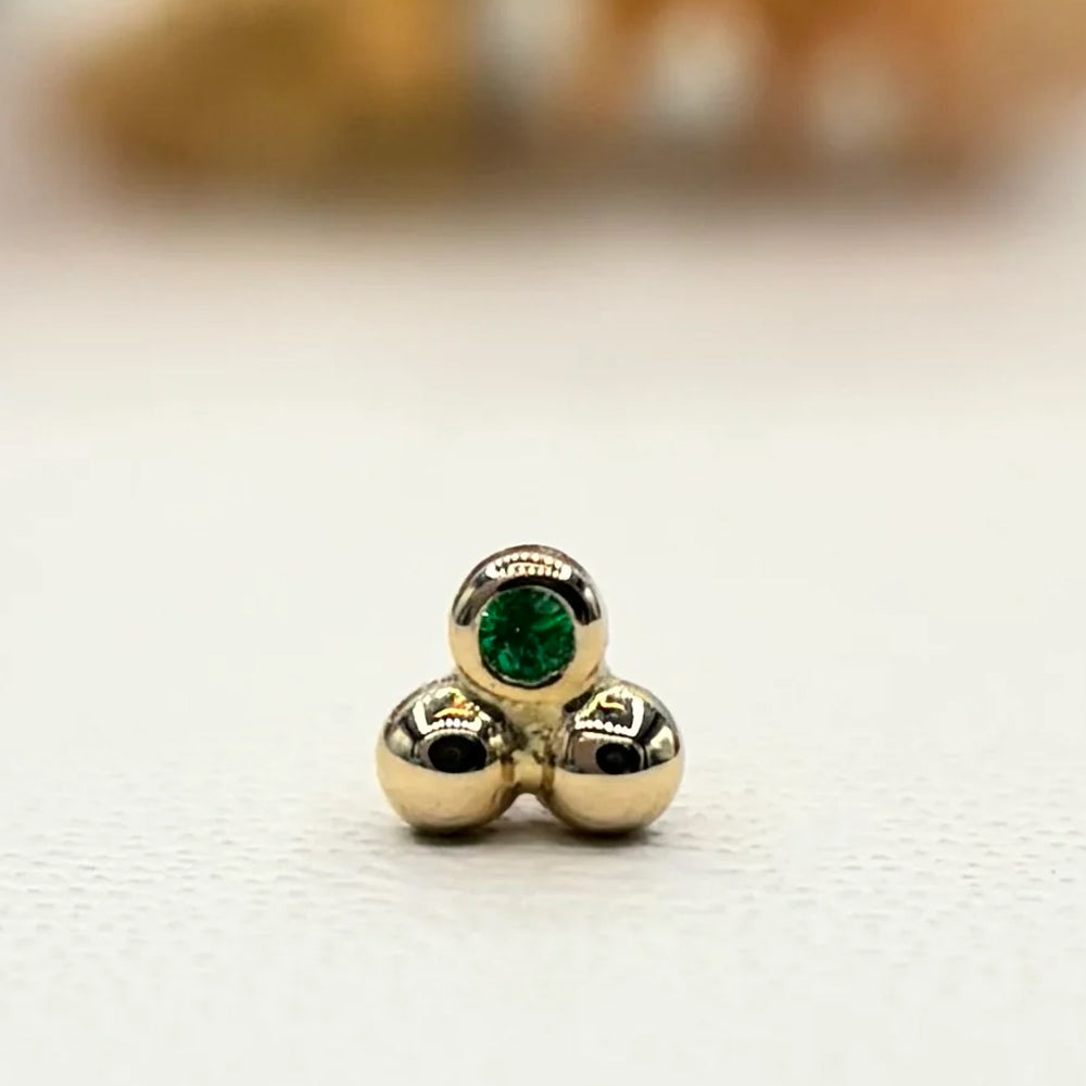 threadless: "Gela" End in Gold with Gemstone