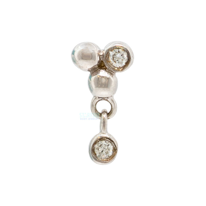 threadless: "Gela" End with Dangle in Gold with Gemstone