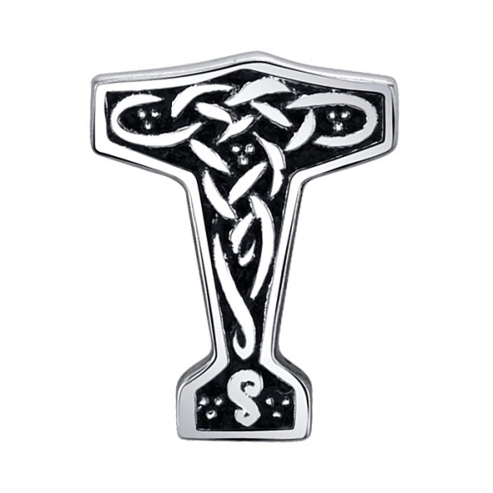 Thor's Hammer Threaded End in Gold & Platinum