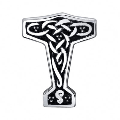 Thor's Hammer Threaded End in Gold & Platinum