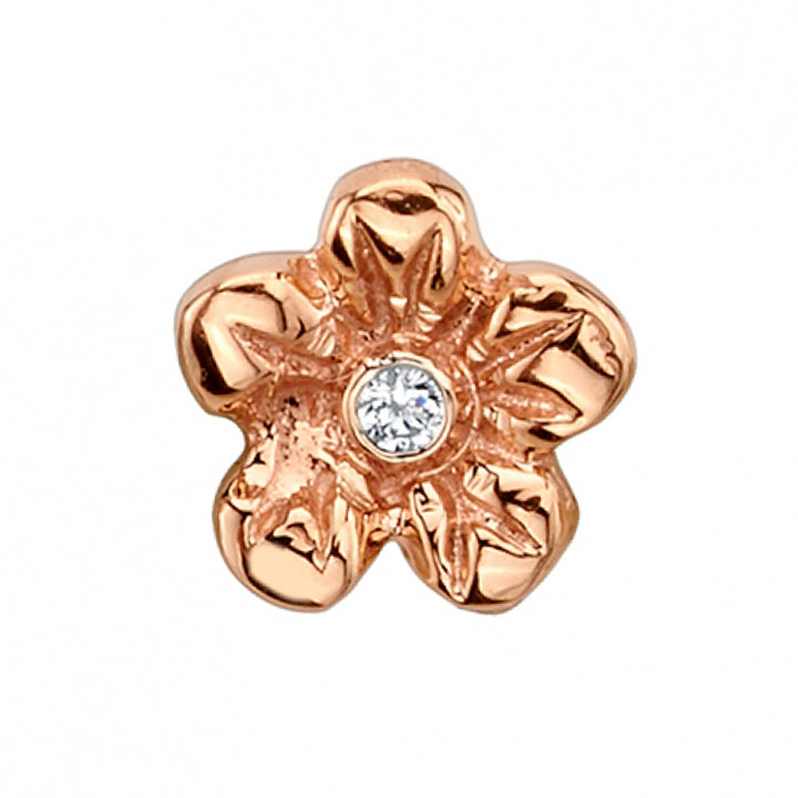 "Buttercup" Threaded End in Gold & Platinum with DIAMOND