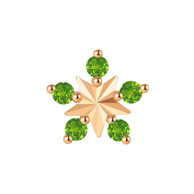 threadless: "Cosmo" End in Gold with Chrome Diopside