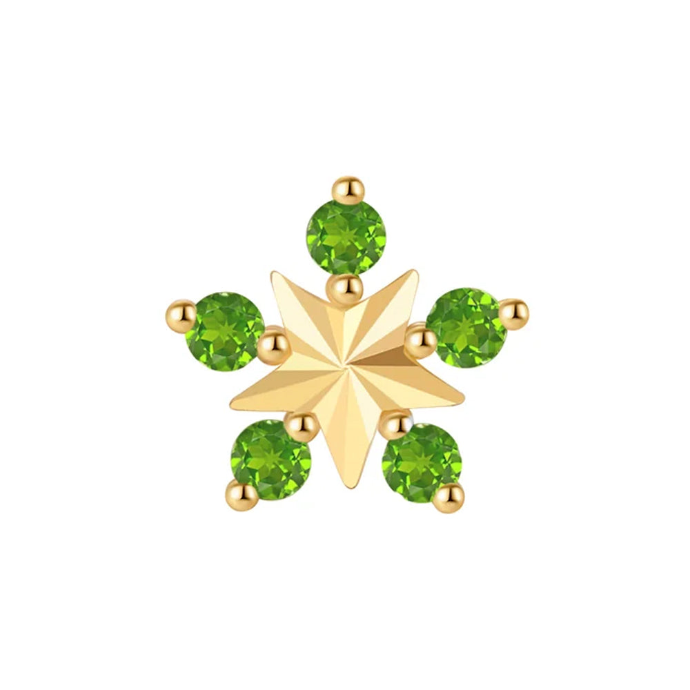 threadless: "Cosmo" End in Gold with Chrome Diopside