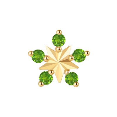 threadless: "Cosmo" End in Gold with Chrome Diopside