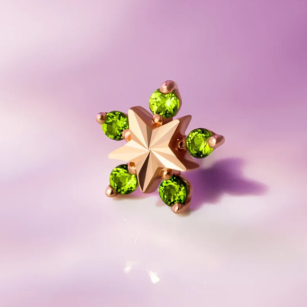 threadless: "Cosmo" End in Gold with Chrome Diopside
