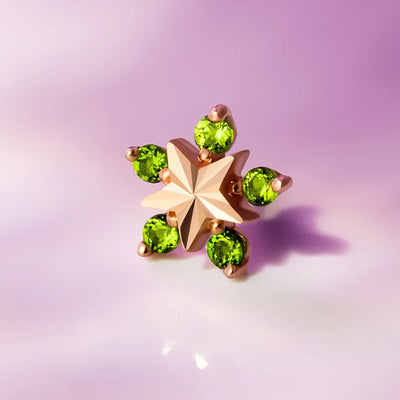 threadless: "Cosmo" End in Gold with Chrome Diopside