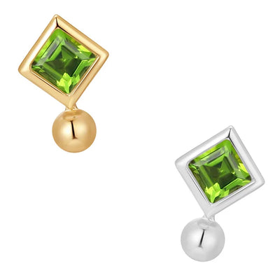 threadless: "Matcha" End in Gold with Chrome Diopside