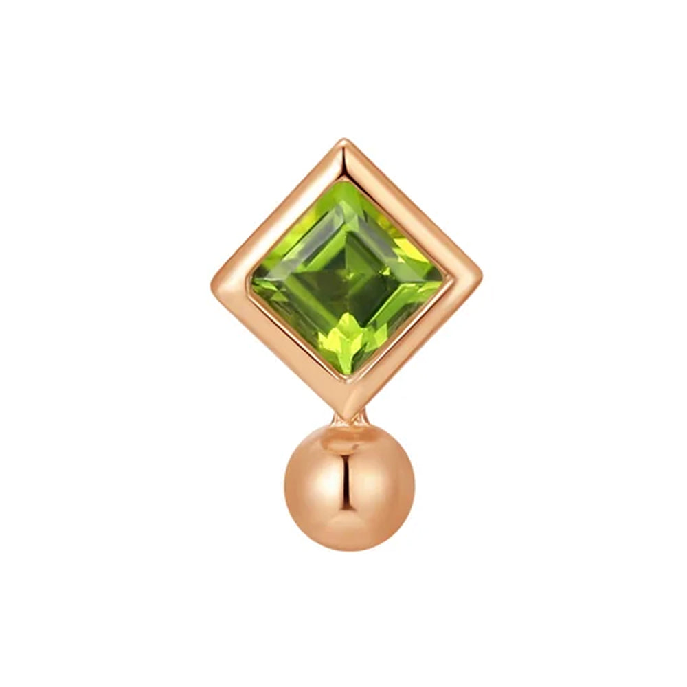 threadless: "Matcha" End in Gold with Chrome Diopside
