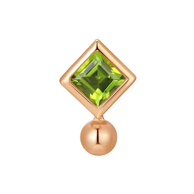 threadless: "Matcha" End in Gold with Chrome Diopside