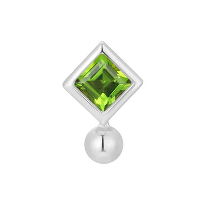 threadless: "Matcha" End in Gold with Chrome Diopside