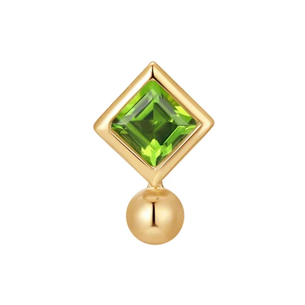 threadless: "Matcha" End in Gold with Chrome Diopside