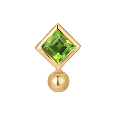 threadless: "Matcha" End in Gold with Chrome Diopside
