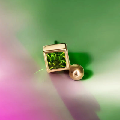 threadless: "Matcha" End in Gold with Chrome Diopside