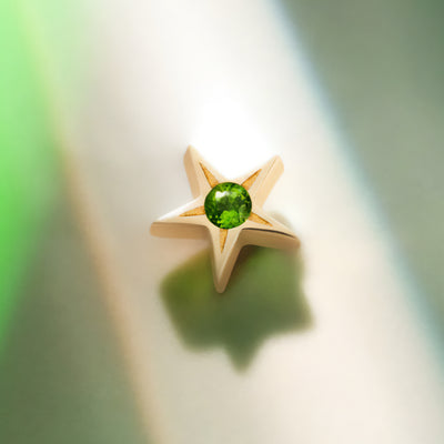 threadless: "Atlas" End in Gold with Chrome Diopside