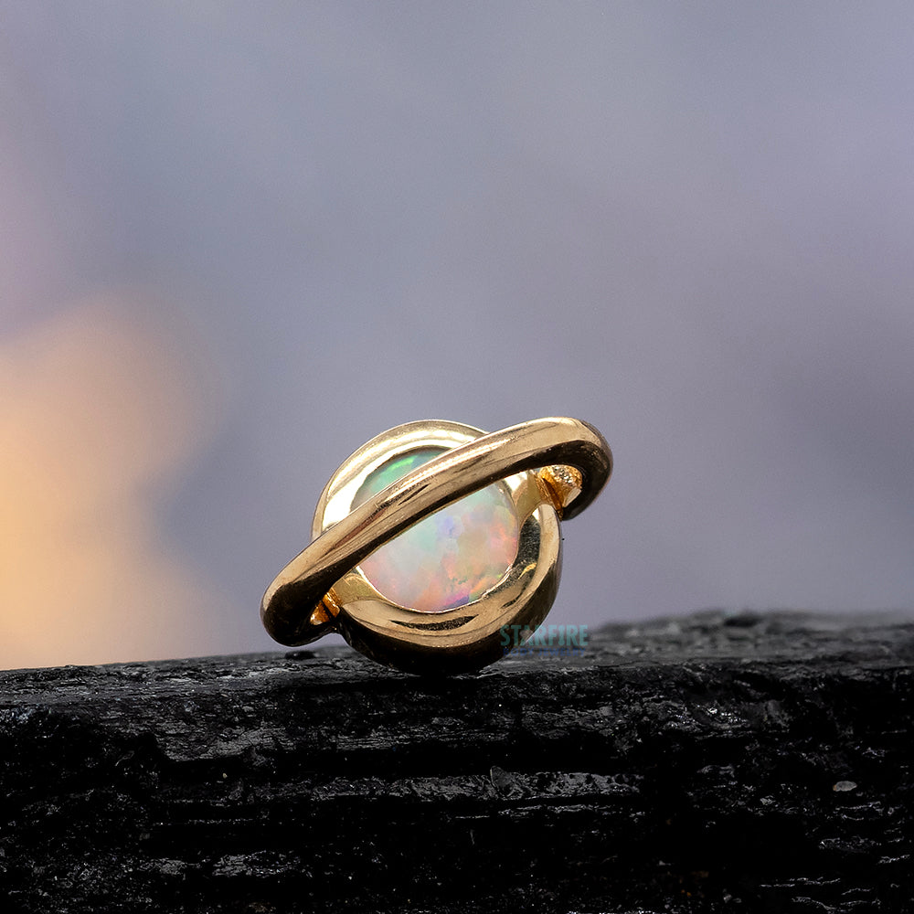 threadless: "Saturn 3" End in Gold with Gemstone