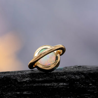 threadless: "Saturn 3" End in Gold with Gemstone